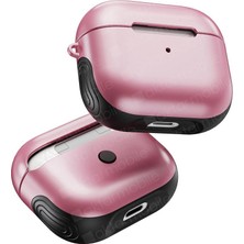 AktarMobile Airpods 3. Nesil Uyumlu Kılıf Anti-Shock Kulaklık Kılıfı Darbe Emici Tam Koruma Shockproof Pembe