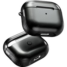 AktarMobile Airpods 3. Nesil Uyumlu Kılıf Anti-Shock Kulaklık Kılıfı Darbe Emici Tam Koruma Shockproof Siyah