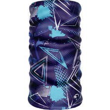 E-Taktik Dijital Desing Blue Extreme Slaemless Sporcu Mavi Boyunluk Bandana Balaclava