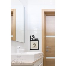 Nt Handmade Siyah Ahşap Banyo Priz Çerçevesi Priz Kenarı Ev Dekorasyon Wc Için Duvar Dekoru