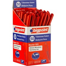 Bigpoint Tükenmez Kalem Master 1.0mm Kırmızı 50'li
