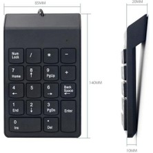 Boblov Kablolu Numerik Keypad 18 Tuşlu Sayısal Klavye Numpad