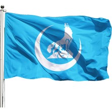 Özgüvenal Ülkü Ocakları Bayrağı 150 x 225 cm - Tek Kat Raşel