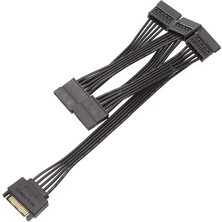 Alfais 4977 Molex Sata To 5x Power 15 Pin Hard Disk HDD Güç Çoklayıcı Kablosu