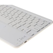 Flameer Mac iPad Samsung Tablet Için Bluetooth Kablosuz Klavye Touchpad 9 "9 Inç Beyaz (Yurt Dışından)