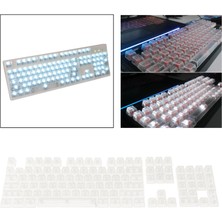 Flameer Dıy Şeffaf Keycaps Rgb Kiraz Mx / Clone SWITCHES104-KEY Şeffaf Için Set (Yurt Dışından)