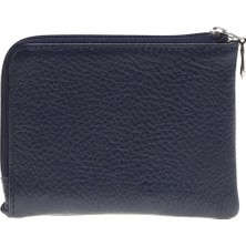 Cotton Bar Koyu Lacivert Deri Cüzdan