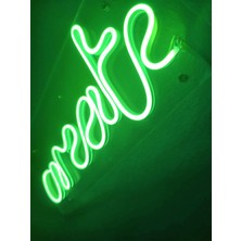 Dekoraven Create Neon Şekiller Işaret Neon  LED Dekoratif Duvar Aydınlatması Neon Duvar Yazısı