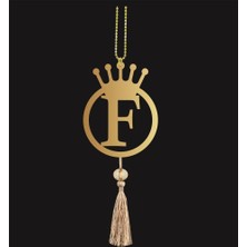 Lizpo Decor F Harfi Tasarım Çift Taraflı F Yazılı Harf Pleksi Araba Dikiz Aynası Süsü