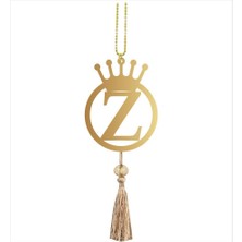 Lizpo Decor Z Harfi Tasarım Çift Taraflı Z Yazılı Harf Pleksi Araba Dikiz Aynası Süsü