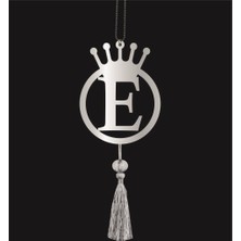 Lizpo Decor E Harfi Tasarım Çift Taraflı E Yazılı Harf Pleksi Araba Dikiz Aynası Süsü