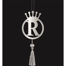 Lizpo Decor R Harfi Tasarım Çift Taraflı R Yazılı Harf Pleksi Araba Dikiz Aynası Süsü