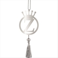 Lizpo Decor Z Harfi Tasarım Çift Taraflı Z Yazılı Harf Pleksi Araba Dikiz Aynası Süsü