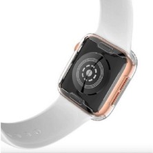 Gregoss Apple Watch Uyumlu 1 2 3 4 5 6 Se Serisi ( 40 mm ) 360 Tam Koruma Şeffaf Silikon Kılıf