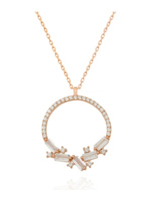 925 Gümüş Baget 925 Ayar Gümüş Kolye