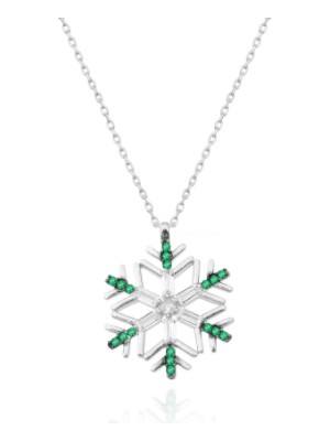 925 Gümüş Kar Tanesi 925 Ayar Gümüş Kolye