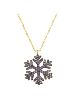 925 Gümüş Kar Tanesi 925 Ayar Gümüş Kolye