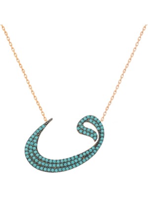 925 Gümüş Vav 925 Ayar Gümüş Kolye