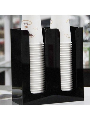 F Fityle Breakroom Kahve Fincanı Kapak Organizatörü Tutucu Tezgah Plastik Bardak Dağıtıcı (Yurt Dışından)