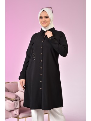Buyuk Beden Tunik Tesettur Kadin Ayrobin Kumas