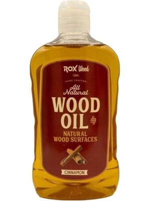 Rox Wood Tarçınlı Ahşap Yağı 500 ml Tüm Doğal Ahşap Yüzeyler İçin Uygun Koruyucu Yağ TYC00291673779