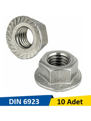 Norm M8 Flanşlı Somun Paket 10 Adet