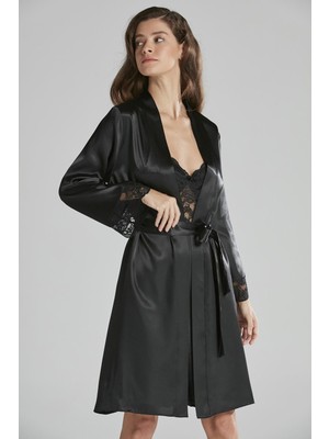 Pierre Cardin  Saten Dantelli Gecelik & Sabahlık Takım  - 4265