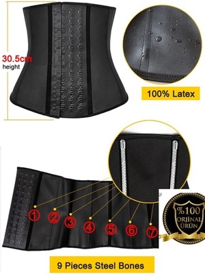 Dr. Cornell Askısız Çelik Balenli Lateks Korse Doğum Sonrası Sarkma Önleyici Sıkılaştırıcı Abdominal Bel Korsesi