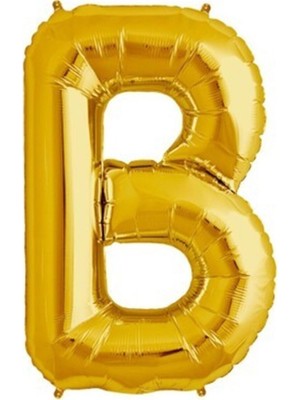 Dipak Gold Renk B Harfi Folyo Balon 16 Inç 40 cm