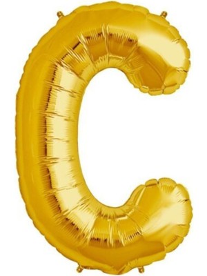 Dipak Gold Renk C Harfi Folyo Balon 16 Inç 40 cm