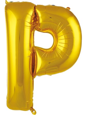 Dipak Gold Renk P Harfi Folyo Balon 16 Inç 40 cm