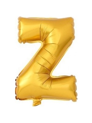 Dipak Gold Renk Z Harfi Folyo Balon 16 Inç 40 cm
