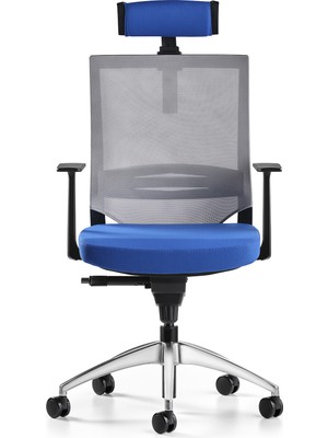 Bürotime Cozy Başlıklı Çalışma Koltuğu Mavi/gri