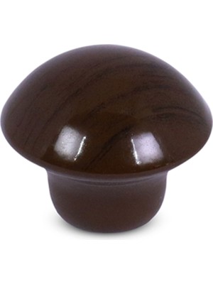 Badem10 Mantar Düğme Metal (CEVİZ) Yuvarlak Mobilya Mutfak Çekmece Dolabı Dolap Kapak Kulpu Kulpları Kulbu