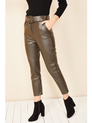 Hakke Havuç Model Deri Pantolon