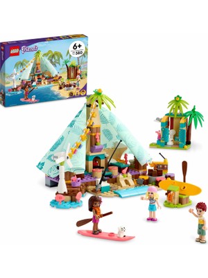 LEGO Friends Lüks Plaj Çadırı 41700 # Çocuklar İçin Mini Bebek Karakteri ve Bir Yavru Köpek İçeren Yaratıcı Oyuncak Yapım Seti (380 Parça)
