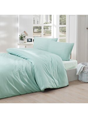 Menderes Home Cotton Collection Ranforce Battal Ebat Nevresim Takımı Simple Mint