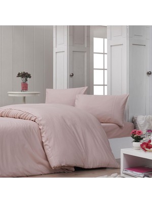 Menderes Home Cotton Collection Ranforce Battal Ebat Nevresim Takımı Simple Pembe