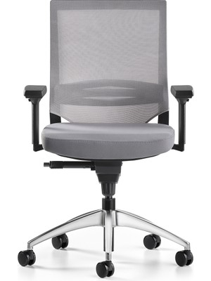 Bürotime Cozy Çalışma Koltuğu - 3D Kol - Alüminyum Ayak - Antrasit/gri