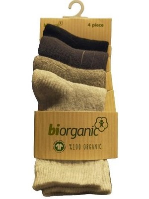Albimini Bibaby Biorganic 4lü New Bası Çocuk Çorap 68387 Gri