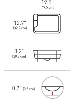 Simplehuman KT1107- Bulaşık Kurutma Paslanmaz Slim