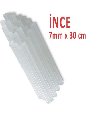 Netodak Mum Silikon Ince 7 mm x 30 cm Sıcak Mum Silikon Çubuk Uç 1 kg (80 Adet)