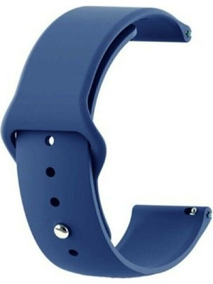 Mi7a Huawei Gt / Gt2 / Gt2 Pro - Honor Magic Watch 2 46MM - Samsung Gear Watch 46MM Silikon Kordon Kayış Lacivert