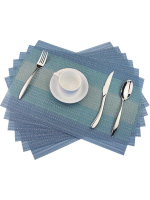Tianyeda Plastik Servis Altlıkları Kaymaz Yıkanabilir Yemek Masası Servis Altlıkları Silinebilir Temiz Masa Paspasları 6'lı Set (Yurt Dışından)