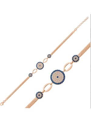 925 Gümüş Nazar Kadın 925 Ayar Gümüş Bileklik