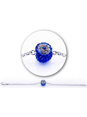 925 Gümüş Nazar Detay 925 Ayar Gümüş Bileklik