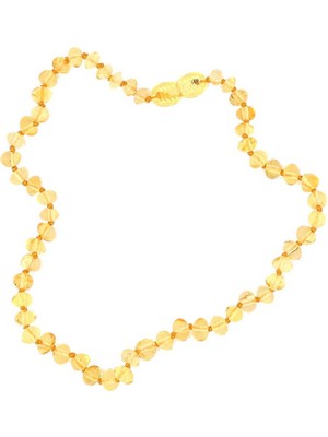 925 Gümüş Bebek Damla Kehribar  925 Ayar Gümüş Kolye