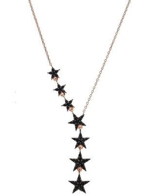 925 Gümüş Yedi Yıldız Dizisi  925 Ayar Gümüş Kolye