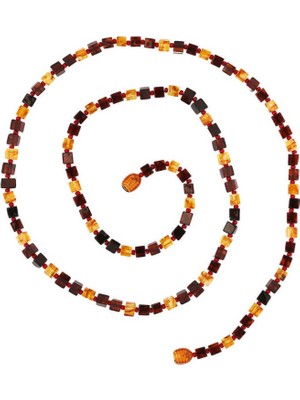 925 Gümüş Damla Kehribar Yetişkin 925 Ayar Gümüş Kolye