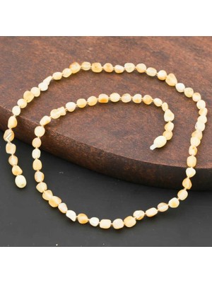 925 Gümüş Damla Kehribar Yetişkin 925 Ayar Gümüş Kolye